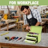 image:imageWORKPRO Portable Mini Tool Box 2 Drawers Metal Tool Chest with Ball Bearing Slides Top Storagewith Latch Ergonomic Carrying Handle Mechanic Toolbox with PVC Liners and PP Feet PadsMacaron Green
