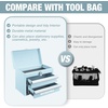 image:imageWORKPRO Portable Mini Tool Box 2 Drawers Metal Tool Chest with Ball Bearing Slides Top Storagewith Latch Ergonomic Carrying Handle Mechanic Toolbox with PVC Liners and PP Feet PadsMacaron Blue