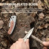 image:imageWORKPRO Folding Utility Knife Razor Blade Knife with Axis Lock Quick Change Box Cutter EDC Wood Handle Foldable Pocket Cutter Extra 10PC SK5 Blades IncludedUtility Knife  Pocket Knife