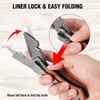 image:imageWORKPRO Folding Utility Knife Razor Blade Knife with Axis Lock Quick Change Box Cutter EDC Wood Handle Foldable Pocket Cutter Extra 10PC SK5 Blades IncludedUtility Knife