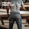 image:imageWORKPRO Folding Utility Knife Razor Blade Knife with Axis Lock Quick Change Box Cutter EDC Wood Handle Foldable Pocket Cutter Extra 10PC SK5 Blades IncludedUtility Knife