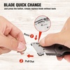 image:imageWORKPRO Folding Utility Knife Razor Blade Knife with Axis Lock Quick Change Box Cutter EDC Wood Handle Foldable Pocket Cutter Extra 10PC SK5 Blades IncludedUtility Knife