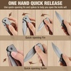 image:imageWORKPRO Folding Utility Knife Razor Blade Knife with Axis Lock Quick Change Box Cutter EDC Wood Handle Foldable Pocket Cutter Extra 10PC SK5 Blades IncludedUtility Knife  Pocket Knife