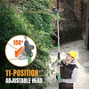 image:imageWORKPROX 20V Cordless Pole Hedge Trimmer 92Feet Reach 11 Rotating Head Angles Telescoping Aluminum Pole Includes 20Ah Battery amp Charging Cable for Shrubs Trimming