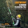 image:imageWORKPROX 20V Cordless Pole Hedge Trimmer 92Feet Reach 11 Rotating Head Angles Telescoping Aluminum Pole Includes 20Ah Battery amp Charging Cable for Shrubs Trimming