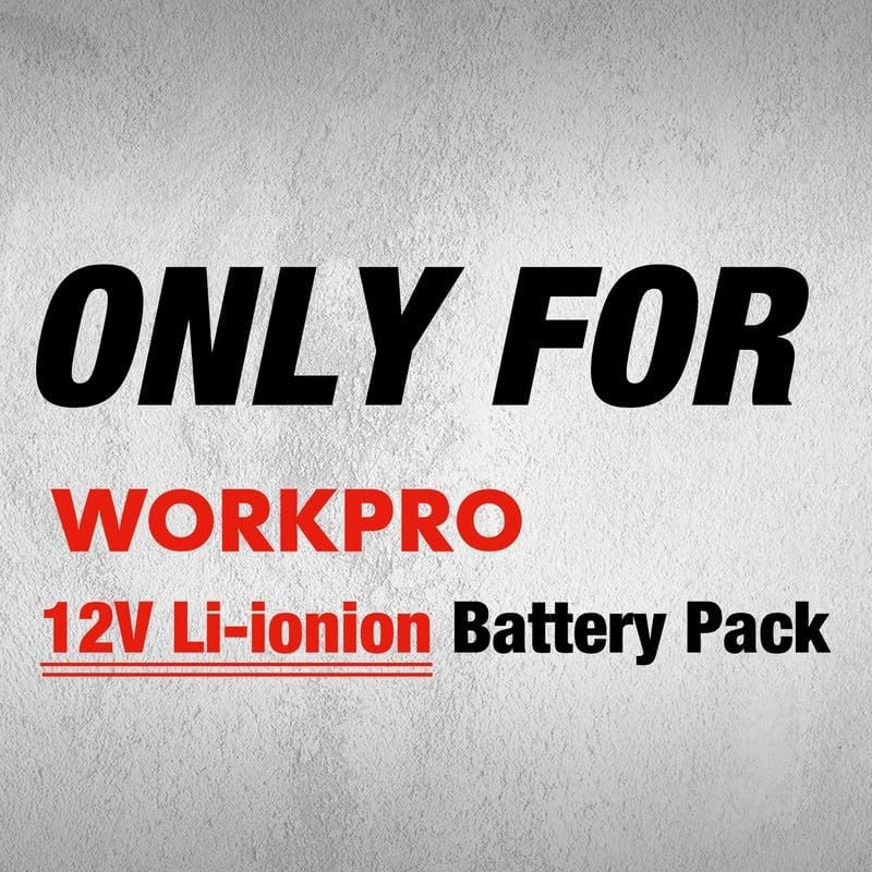 image:imageWORKPRO 12V Liion Battery Charger for W123015AE W123016AE W121037AE W125077AE W125110AE W009088AE Only Compatible with Listed Models Not Compatible with Other Brands or Models