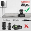 image:imageWORKPRO 12V Liion Battery Charger for W123015AE W123016AE W121037AE W125077AE W125110AE W009088AE Only Compatible with Listed Models Not Compatible with Other Brands or Models