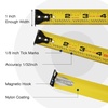 image:imageWORKPRO 25FT AutoLock Tape Measure 18 Fractions Easy Read Measuring Tape Double Retract Measurement Tape Accuracy 132 for Engineerwith Magnetic Hook Rubber Protective CasingPink
