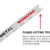 image:imageWORKPRO 25Piece TShank Jig Saw Blade Set with Storage Case Made with HCSHSSBIM Assorted Blades for Wood Plastic and Metal Cutting