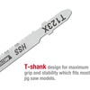 image:imageWORKPRO 25Piece TShank Jig Saw Blade Set with Storage Case Made with HCSHSSBIM Assorted Blades for Wood Plastic and Metal Cutting