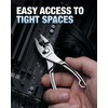 image:imageWORKPRO 4 Inch Slip Joint Pliers PocketEDC Pliers for Tight Space  HighToughness Alloy Steel TwoPosition Switch AntiRust Coating Serrated Jaws Compact Size Lightweight amp PortableSilver