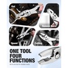 image:imageWORKPRO 4 Inch Slip Joint Pliers PocketEDC Pliers for Tight Space  HighToughness Alloy Steel TwoPosition Switch AntiRust Coating Serrated Jaws Compact Size Lightweight amp PortableSilver