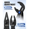 image:imageWORKPRO 4Piece Mini Pliers Set with Pouch Includes 4Inch Plier Wrench amp Slip Joint amp Water Pump Pliers amp 45Inch Long Nose Slip Joint Plier Adjustable PliersPocket PlierEDC Tool Gift for ManBlack