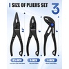 image:imageWORKPRO 4Piece Mini Pliers Set with Pouch Includes 4Inch Plier Wrench amp Slip Joint amp Water Pump Pliers amp 45Inch Long Nose Slip Joint Plier Adjustable PliersPocket PlierEDC Tool Gift for ManBlack