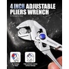 image:imageWORKPRO 4Piece Mini Pliers Set with Pouch Includes 4Inch Plier Wrench amp Slip Joint amp Water Pump Pliers amp 45Inch Long Nose Slip Joint Plier Adjustable PliersPocket PlierEDC Tool Gift for ManSilver