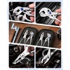 image:imageWORKPRO 4Piece Mini Pliers Set with Pouch Includes 4Inch Plier Wrench amp Slip Joint amp Water Pump Pliers amp 45Inch Long Nose Slip Joint Plier Adjustable PliersPocket PlierEDC Tool Gift for ManSilver