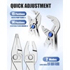 image:imageWORKPRO 4Piece Mini Pliers Set with Pouch Includes 4Inch Plier Wrench amp Slip Joint amp Water Pump Pliers amp 45Inch Long Nose Slip Joint Plier Adjustable PliersPocket PlierEDC Tool Gift for ManSilver