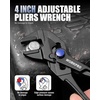 image:imageWORKPRO 4Piece Mini Pliers Set with Pouch Includes 4Inch Plier Wrench amp Slip Joint amp Water Pump Pliers amp 45Inch Long Nose Slip Joint Plier Adjustable PliersPocket PlierEDC Tool Gift for ManBlack
