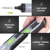 image:imageWORKPRO 4V Electric Screwdriver Rechargeable Cordless Screwdriver Set with 35 Bits Extension Rod USB Charging Cable in Carrying Case LED Light Black Gray