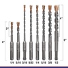 image:imageWORKPRO 8Piece SDSPlus Drill Bit Set Carbide Tip SDS Rotary Hammer Drill Bit Set with Storage Case for Brick Cement Stone amp Concrete8Piece