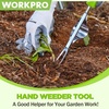 image:imageWORKPRO Weed Puller Tool Metal Leverage Base and VShaped Forks for Easy Weed Removal amp Deeper Root Digging Heavy Duty Stainless Steel with Soft Handle Manual Hand Weeder for GardeningPPTPR Handle