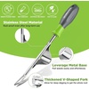image:imageWORKPRO Weed Puller Tool Metal Leverage Base and VShaped Forks for Easy Weed Removal amp Deeper Root Digging Heavy Duty Stainless Steel with Soft Handle Manual Hand Weeder for GardeningPPTPR Handle