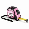 image:imageWORKPRO 25FT AutoLock Tape Measure 18 Fractions Easy Read Measuring Tape Double Retract Measurement Tape Accuracy 132 for Engineerwith Magnetic Hook Rubber Protective CasingPink