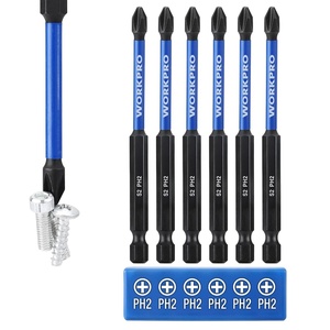 image:imageWORKPRO 12pcs PH2 Impact Phillips Screwdriver Bit Set CNC Machined S2 Steel Tips with Magnetism 14 HexShank Driver Bits 2 Long Impact Screwdriving Bits with Storage Box4 in