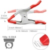 image:imageWORKPRO 8Piece Spring Clamps 61964 Inch Heavy Duty Clamps with 2 Inch Jaw Opening Protective Handles and Tips Used for Backdrop Stand Photo Studio Background Muslin Paper