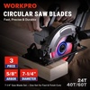 image:imageWORKPRO 10 Inch Woodworking Circular Saw Blade 80T Ultra Fine Finish Cabinetry Thin Kerf Carbide Tipped ATB Tooth 1Pack725 Inch