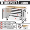 image:imageWORKPRO 62 x 20 7Drawer amp 2Door Rolling Tool Chest Mobile Tool Storage Cabinet with Power Strip Locking System Heavy Duty Rolling Cabinet for Garage amp Home 1000 lbs Capacity Blue amp BlackWhite