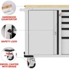image:imageWORKPRO 62 x 20 7Drawer amp 2Door Rolling Tool Chest Mobile Tool Storage Cabinet with Power Strip Locking System Heavy Duty Rolling Cabinet for Garage amp Home 1000 lbs Capacity Blue amp BlackWhite