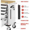 image:imageWORKPRO 62 x 20 7Drawer amp 2Door Rolling Tool Chest Mobile Tool Storage Cabinet with Power Strip Locking System Heavy Duty Rolling Cabinet for Garage amp Home 1000 lbs Capacity Blue amp BlackWhite