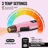 image:imageWORKPRO 72V Cordless Mini Heat Gun for DIY Crafts 4000mAh Hot Air Gun 15s Fast Heating 3 Temp Settings Cool572F842F USBC RechargeablePink