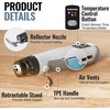image:imageWORKPRO 72V Cordless Mini Heat Gun for DIY Crafts 4000mAh Hot Air Gun 15s Fast Heating 3 Temp Settings Cool572F842F USBC RechargeableWhite