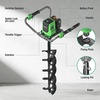 image:imageWORKPROX 40V Auger Post Hole Digger 8 Electric Auger with 2Speed and Reverse Function Brushless Earth Auger for Holes Digging and Trees Planting Two 4Ah Battery Included Cordless