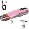 image:imageWORKPRO 72V Mini Cordless Heat Gun 842 Hot Air Gun with Reflector Nozzle 3 Temp Settings Cool Air 482842 Ceramic Heating Core Ideal for Christmas Crafts Includes 50 Heat Shrink Tubes
