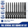 image:imageWORKPRO 10PCS Slotted Phillips Screwdriver Bit Set Magnetic 14 Hex Shank  S2 Steel Impact Driver Bits Storage Box CNC Precision Machining Heat TreatedSquare