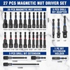 image:imageWORKPRO 27 PCS Magnetic Nut Driver Set4PC Wing Nut Driver Set Impact Drill Driver Bit 14 Hex Shank Wing nut socket with EVA Storage