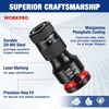 image:imageWORKPRO CRMO 3Piece 14 38 12Inch QuickRelease Bit Holder Set  CRMO 3Size Set with OneHanded Quick Release BallLock Retention and Case Adapts 14 38 and 12Inch Drives to Hex Bits38 inch