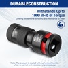 image:imageWORKPRO CRMO 3Piece 14 38 12Inch QuickRelease Bit Holder Set  CRMO 3Size Set with OneHanded Quick Release BallLock Retention and Case Adapts 14 38 and 12Inch Drives to Hex Bits38 inch