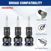 image:imageWORKPRO CRMO 3Piece 14 38 12Inch QuickRelease Bit Holder Set  CRMO 3Size Set with OneHanded Quick Release BallLock Retention and Case Adapts 14 38 and 12Inch Drives to Hex Bits12 inch