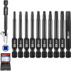 image:imageWORKPRO 10PCS Slotted Phillips Screwdriver Bit Set Magnetic 14 Hex Shank  S2 Steel Impact Driver Bits Storage Box CNC Precision Machining Heat TreatedSquare