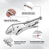 image:imageWORKPRO 5Piece Locking Pliers Set Vice Grips with Chromevanadium Steel  5710 inch Curved Jaw Pliers 659 inch Long Nose Pliers5PC pliers