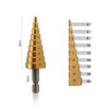 image:imageWORKPRO 3Piece Step Drill Bit Set 14 Hex Shank Quick Change High Speed Steel Titanium Coated Drill Bits for Plastic Sheet Metal Aluminum Hole Drilling WellOrganized Bag IncludedMetricMetric