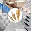 image:imageWORKPRO 3Piece Step Drill Bit Set 14 Hex Shank Quick Change High Speed Steel Titanium Coated Drill Bits for Plastic Sheet Metal Aluminum Hole Drilling WellOrganized Bag IncludedMetricMetric