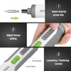 image:imageWORKPRO 4V Electric Screwdriver Rechargeable Cordless Screwdriver Set with 35 Bits Extension Rod USB Charging Cable in Carrying Case LED Light White Gray