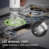 image:imageWORKPRO 4V Electric Screwdriver Rechargeable Cordless Screwdriver Set with 35 Bits Extension Rod USB Charging Cable in Carrying Case LED Light White Gray
