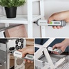 image:imageWORKPRO 4V Electric Screwdriver Rechargeable Cordless Screwdriver Set with 35 Bits Extension Rod USB Charging Cable in Carrying Case LED Light White Gray
