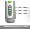 image:imageWORKPRO 4V Electric Screwdriver Rechargeable Cordless Screwdriver Set with 35 Bits Extension Rod USB Charging Cable in Carrying Case LED Light White Gray